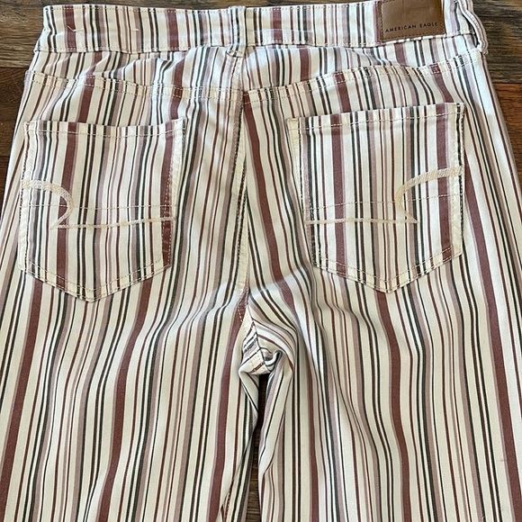 American Eagle Hi Rise Jegging Striped Skinny Next Level Stretch  Sz 10 - Picture 3 of 10